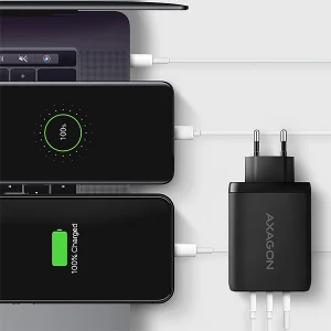 AXAGON ACU-DPQ100, GaN nabíječka do sítě 100W, 3x port (USB-A + dual USB-C), PD3.0/PPS/QC4+/Apple - obrázek 10