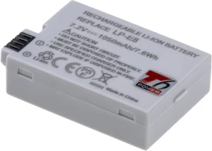 Baterie T6 power Canon LP-E8, 1050mAh, 7,6Wh, šedá