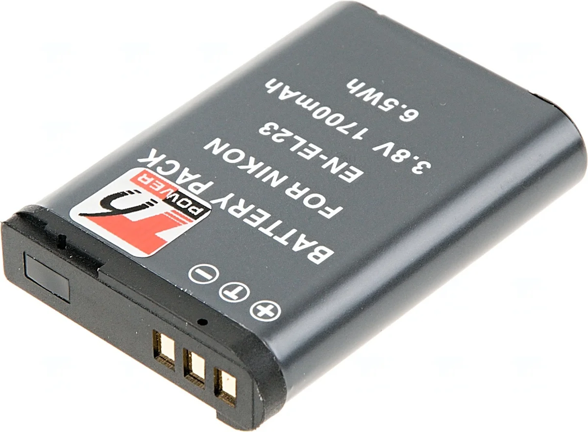 Baterie T6 power Nikon EN-EL23, 1700mAh, černá