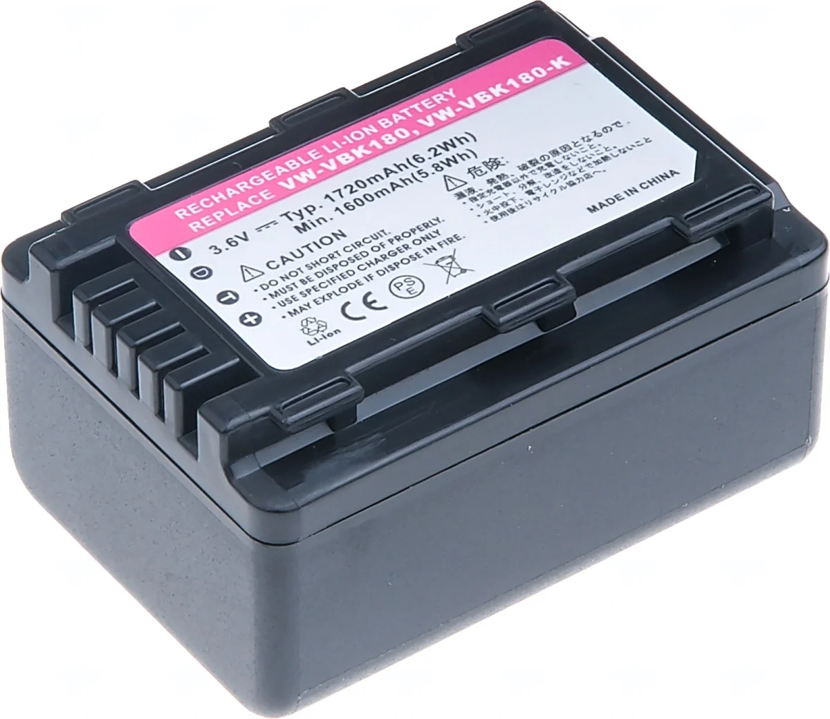 Baterie T6 Power Panasonic VW-VBK180, VW-VBL090, 1720mAh, 6,2Wh