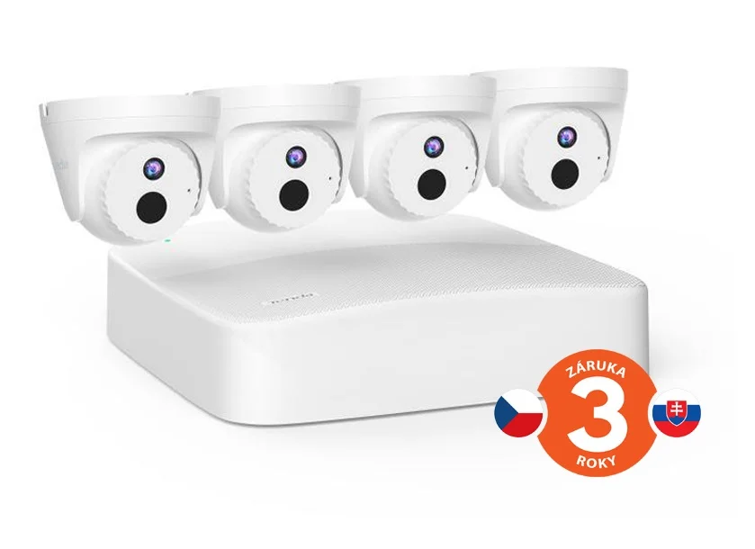 Tenda K4P-4CR - NVR sada 4CH, 4x IP kamera 4MP, PoE, IP67