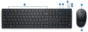 Dell set klávesnice + myš, KM5221W, bezdrátová, US / 580-AJRP - obrázek 4