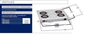 Vent.j. horní(spodní) 2x ventilátor 220V/46W šedá - obrázek 2