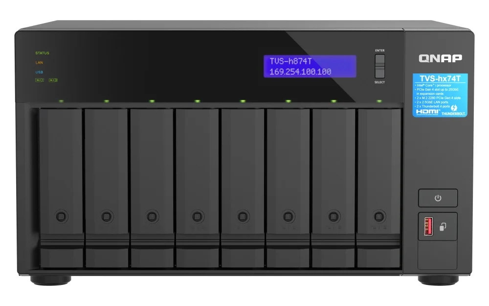 QNAP TVS-h874T-i9-64G NAS Intel Core i9 64GB ZFS