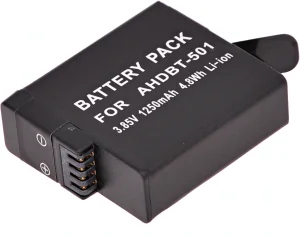 Baterie T6 Power pro GoPro Hero5, Hero6 Black, AHDBT-501, AABAT-001, 601-10197-000, 1250mAh, 4,8Wh