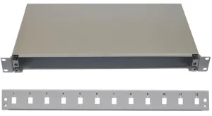 19" Optická vana 12xSC simplex včetně kazety šedá