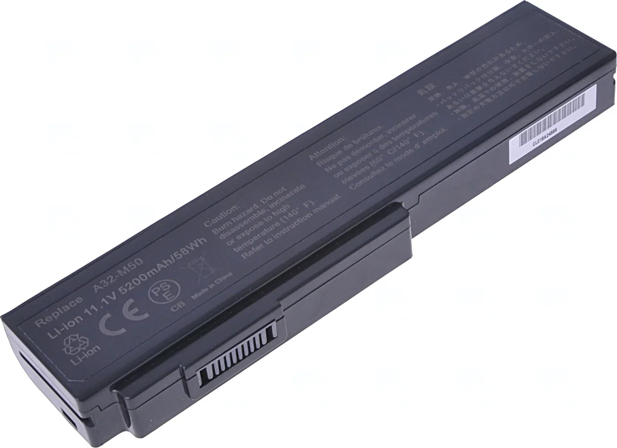Baterie T6 Power pro Asus M50, G50, G60, N43, N53, N61, B43, X55, X57, X64, 5200mAh, 58Wh, 6cell