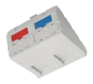 Modul French style Solarix 45x45mm pro 2 keystony úhlový bílý