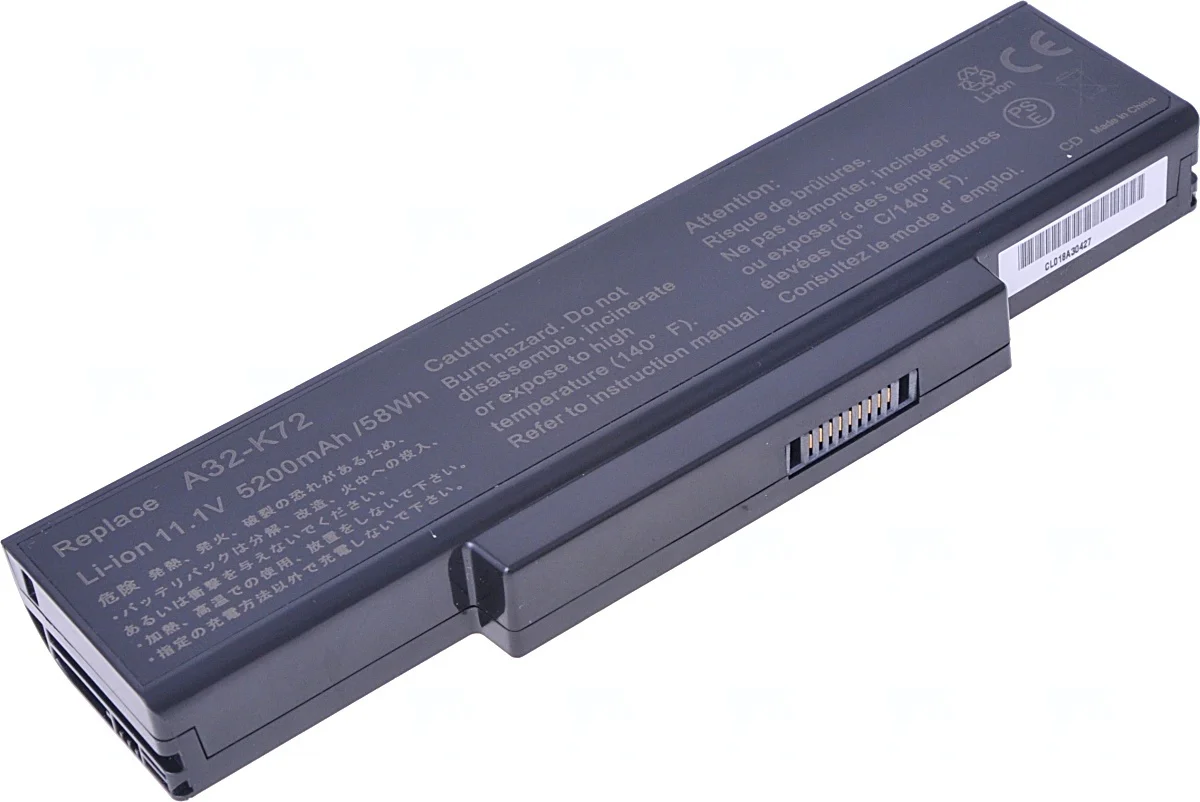 Baterie Asus K72/K73/A72/A73/N71/N73/X72/X73/X77 5200mAh 58Wh