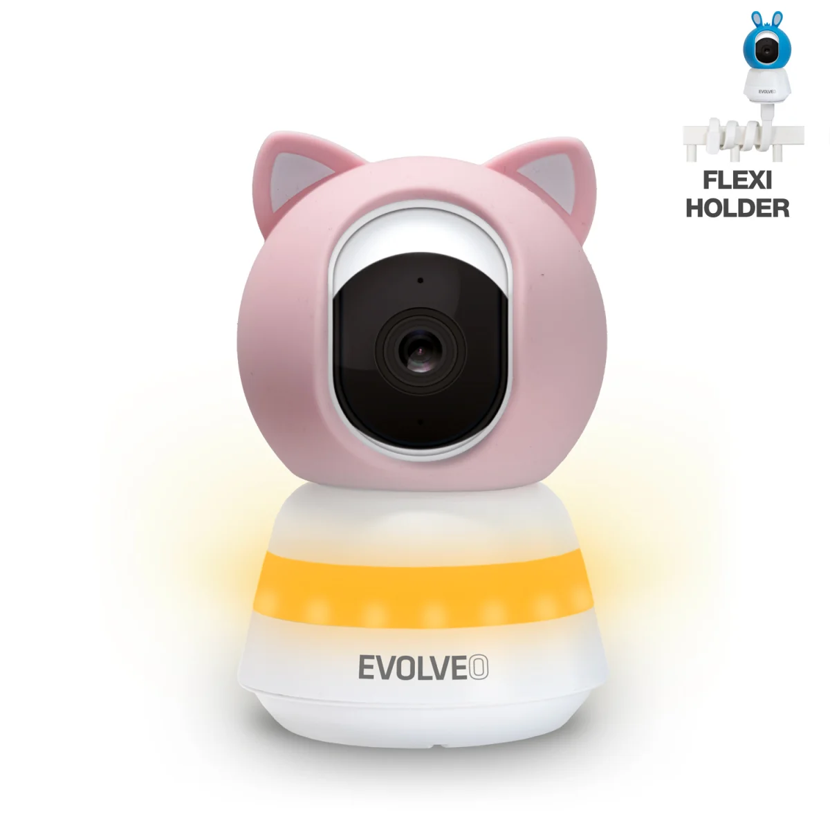 EVOLVEO Baby Monitor LUX 360° videochůvička, noc, růžová