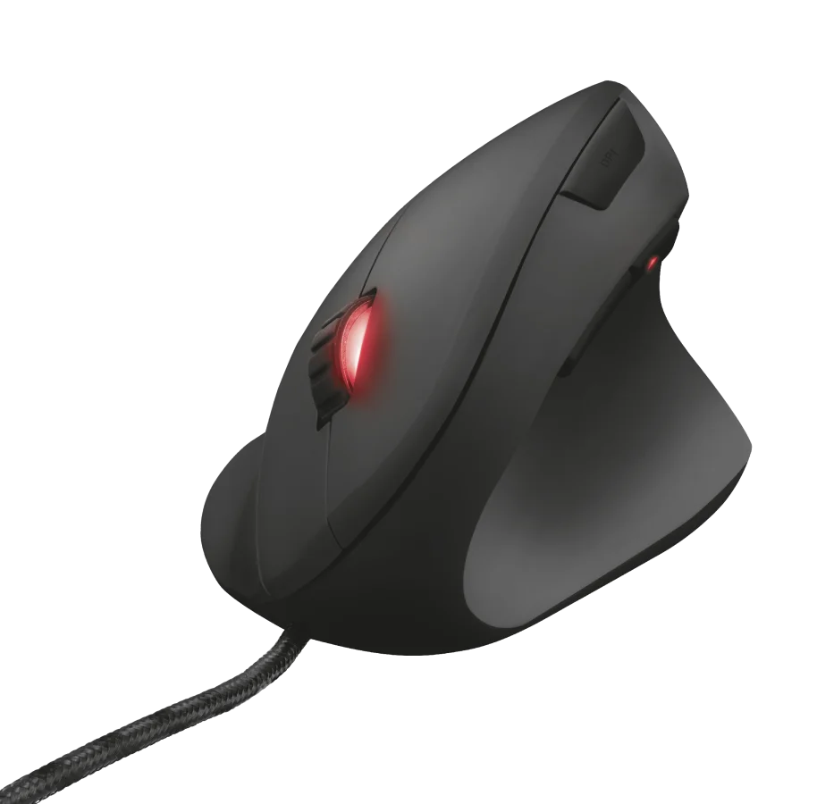 TRUST GXT 144 Rexx/Vertikální/Optická/Pro praváky/6 000 DPI/Drátová USB/Černá