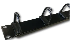 19" vyvazovací panel 1U 5x plast oko 3x3cm černý - obrázek 2