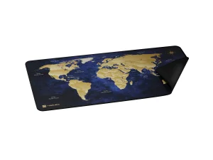 Maxi podložka pod myš Natec WORLD, 80x40cm, modrá - obrázek 2