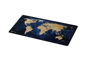 Maxi podložka pod myš Natec WORLD, 80x40cm, modrá - obrázek 3