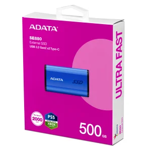 ADATA Elite SE880/500GB/SSD/Externí/Modrá/5R - obrázek 2