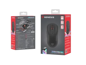 Genesis herní bezdrátová myš ZIRCON XIII/Herní/Optická/26 000 DPI/Bezdrátové USB/Černá - obrázek 3