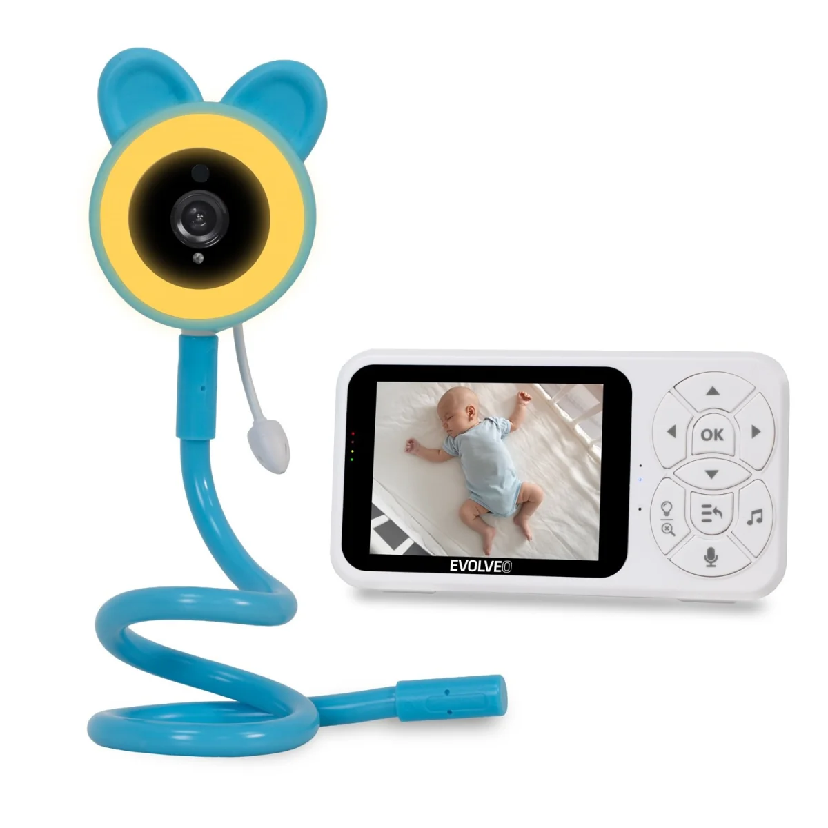 EVOLVEO Baby Monitor N35 chůvička s kamerou, VOX, teploměr