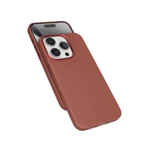 Epico Mag+ kožený kryt iPhone 15 Pro - hnědá