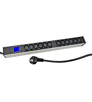 PDU IT METER, integr.merení, 12x C13,Al, 19", 1U, RAL 7035 - obrázek 3