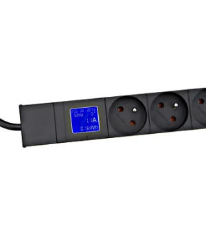 PDU IT METER, integr.merení,8x CSN,Al, 19", 1U, RAL 7035 - obrázek 3