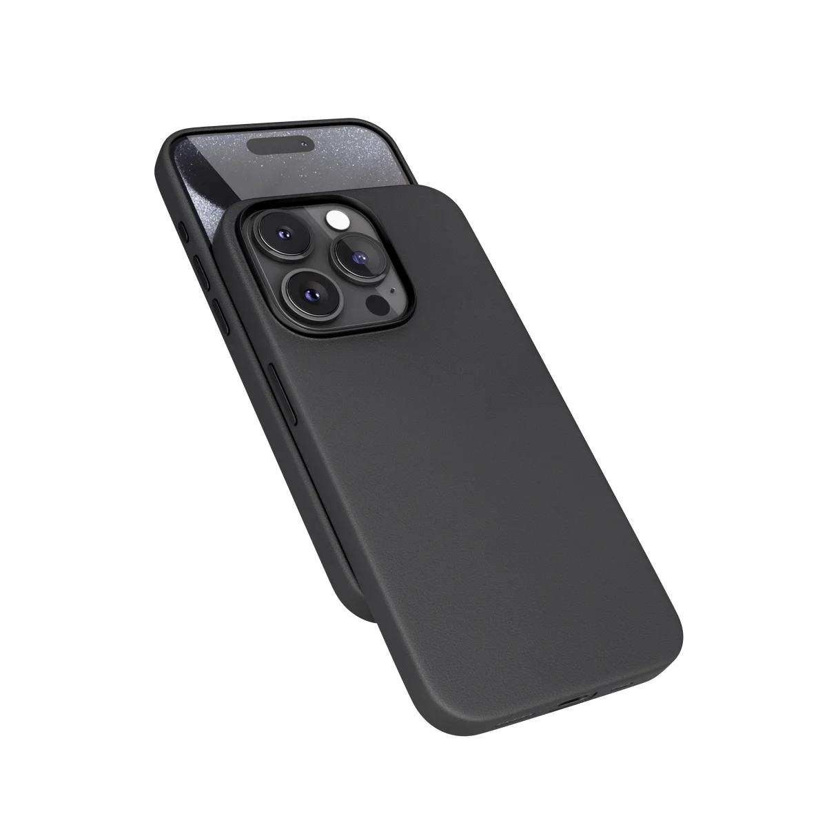 Epico Mag+ kožený kryt iPhone 15 Pro Max - černá