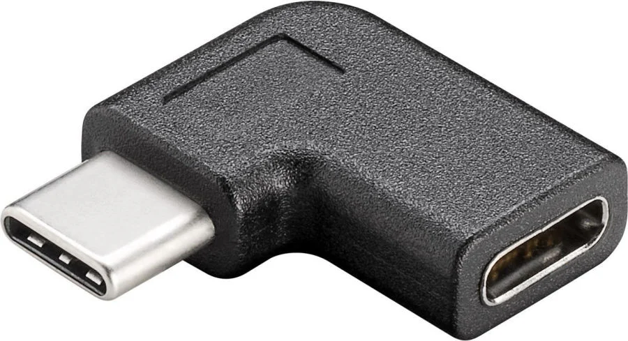 PremiumCord USB 3.1 C/male - C/female zahnutý konektor 90°