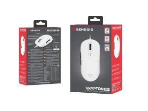 Genesis herní myš KRYPTON 660/Herní/Optická/12 000 DPI/Drátové USB-A/Bílá - obrázek 7