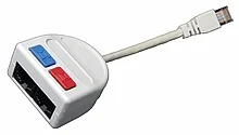Rozdvojka počítač (10BaseT)/telefon 2 x RJ45