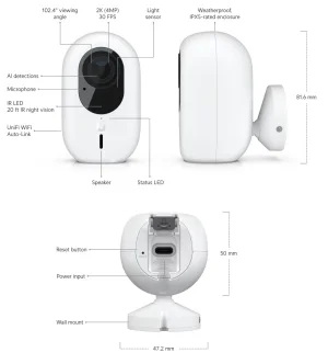 Ubiquiti UVC-G4-INS UniFi Protect venkovní kamera - obrázek 2