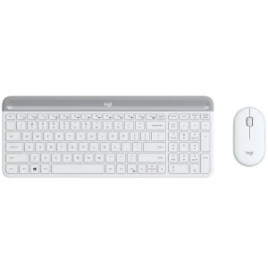 PROMO set Logitech slim Wireless MK470 - white, US