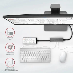 AXAGON HMC-5G2 USB hub, HDMI 4K/60, USB-C PD 100W - obrázek 4