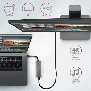 AXAGON HMC-5G2 USB hub, HDMI 4K/60, USB-C PD 100W - obrázek 5