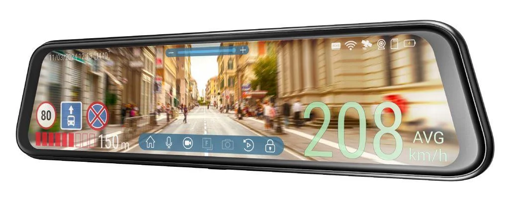 NAVITEL MR750 SMART celoobrazovková palubní kamera ve zpětném zrcátku s WIFI a GPS