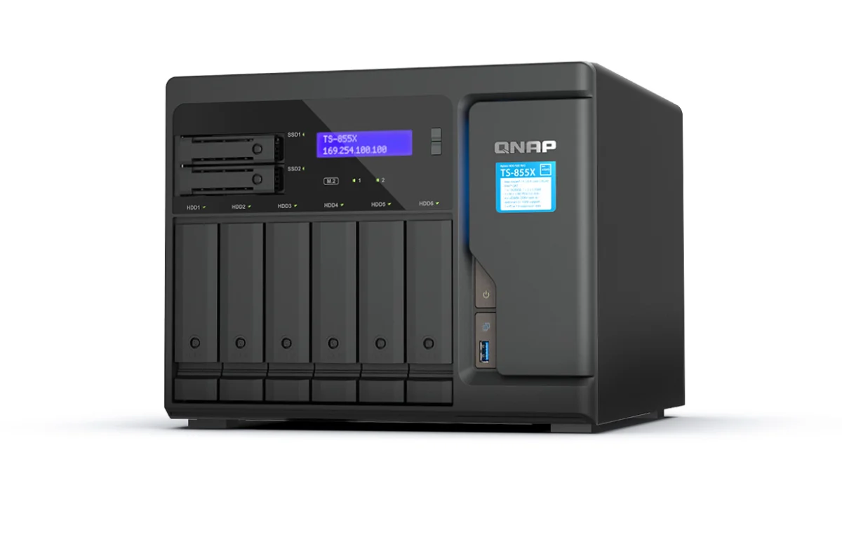 QNAP TS-855X 8core 2,8GHz 8GB NAS 8x SATA/NVMe