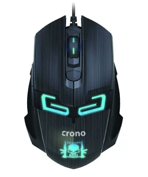 Crono CM647/Herní/Optická/Pro praváky/1 600 DPI/Drátová USB/Černá-modrá