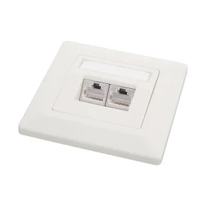 Zásuvka Solarix CAT6 STP 2 x RJ45 pod omítku bílá