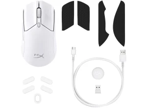 HyperX Pulsefire Haste 2/Herní/Optická/Pro praváky/26 000 DPI/USB+BT/Bílá - obrázek 3