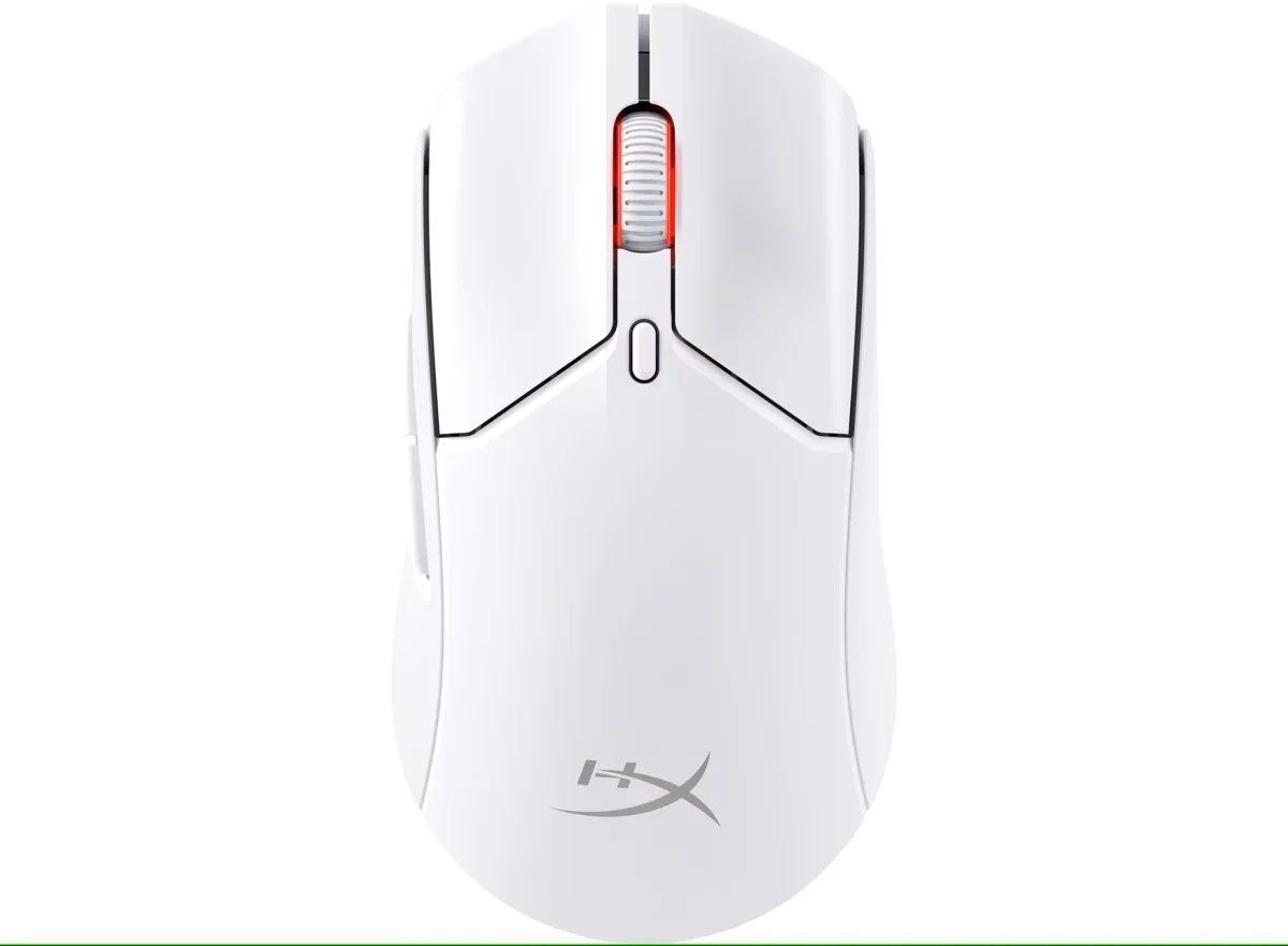 HyperX Pulsefire Haste 2/Herní/Optická/Pro praváky/26 000 DPI/USB+BT/Bílá