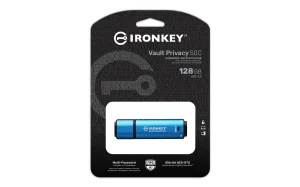 Kingston Ironkey Vault Privacy 50C/128GB/USB 3.2/USB-C/Modrá - obrázek 2