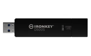 Kingston Ironkey D500S/32GB/USB 3.2/USB-A/Černá - obrázek 3