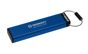Kingston IronKey Keypad 200/256GB/USB 3.2/USB-A/Modrá - obrázek 2