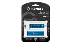 Kingston IronKey Keypad 200/256GB/USB 3.2/USB-A/Modrá - obrázek 3