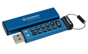 Kingston IronKey Keypad 200/256GB/USB 3.2/USB-A/Modrá - obrázek 4