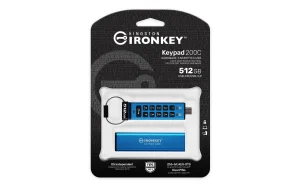 Kingston IronKey Keypad 200C/512GB/USB 3.2/USB-C/Modrá - obrázek 2