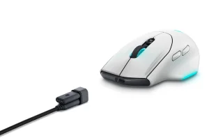 Dell Alienware 620M/Herní/Optická/Pro praváky/26 000 DPI/Drátová+bezdrátová/Bílá - obrázek 5