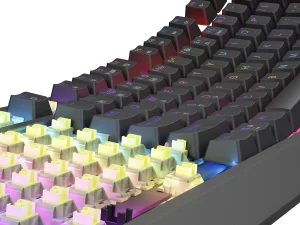 GENESIS herní klávesnice THOR 230/TKL/RGB/Outemu Silent Lemon/Bezdrátová USB + Bluetooth/US layout/Č - obrázek 6