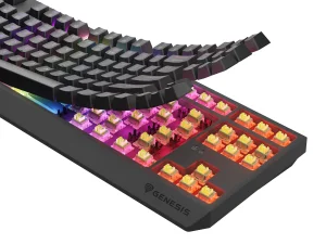 GENESIS herní klávesnice THOR 230/TKL/RGB/Outemu Silent Lemon/Bezdrátová USB + Bluetooth/US layout/Č - obrázek 8