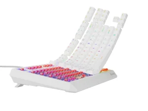 GENESIS herní klávesnice THOR 230/TKL/RGB/Outemu Red/Bezdrátová USB + Bluetooth/US layout/Bílá - obrázek 11