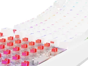 GENESIS herní klávesnice THOR 230/TKL/RGB/Outemu Red/Bezdrátová USB + Bluetooth/US layout/Bílá - obrázek 5