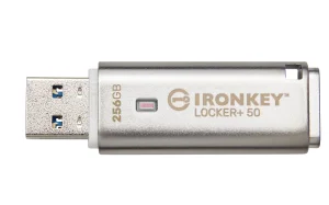 Kingston IronKey Locker+ 50/256GB/USB 3.1/USB-A/Stříbrná - obrázek 3
